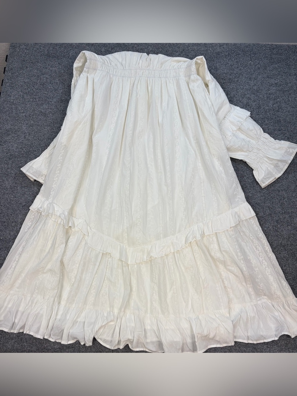 Ivy City Co White Embroidered Prairie Maxi Dress Cottagecore Victorian XXL - Picture 14 of 14
